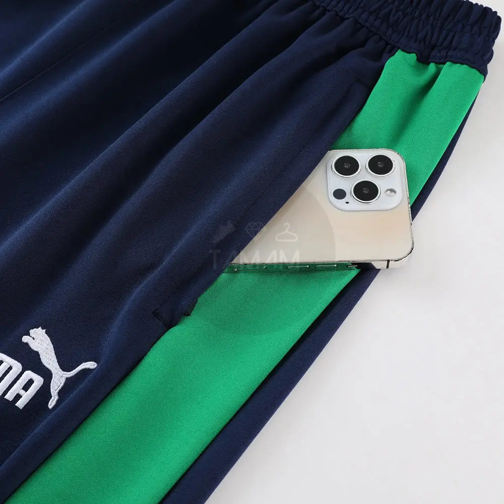 Puma T7 Navy Green Set Shirt + Pants Tracksuit