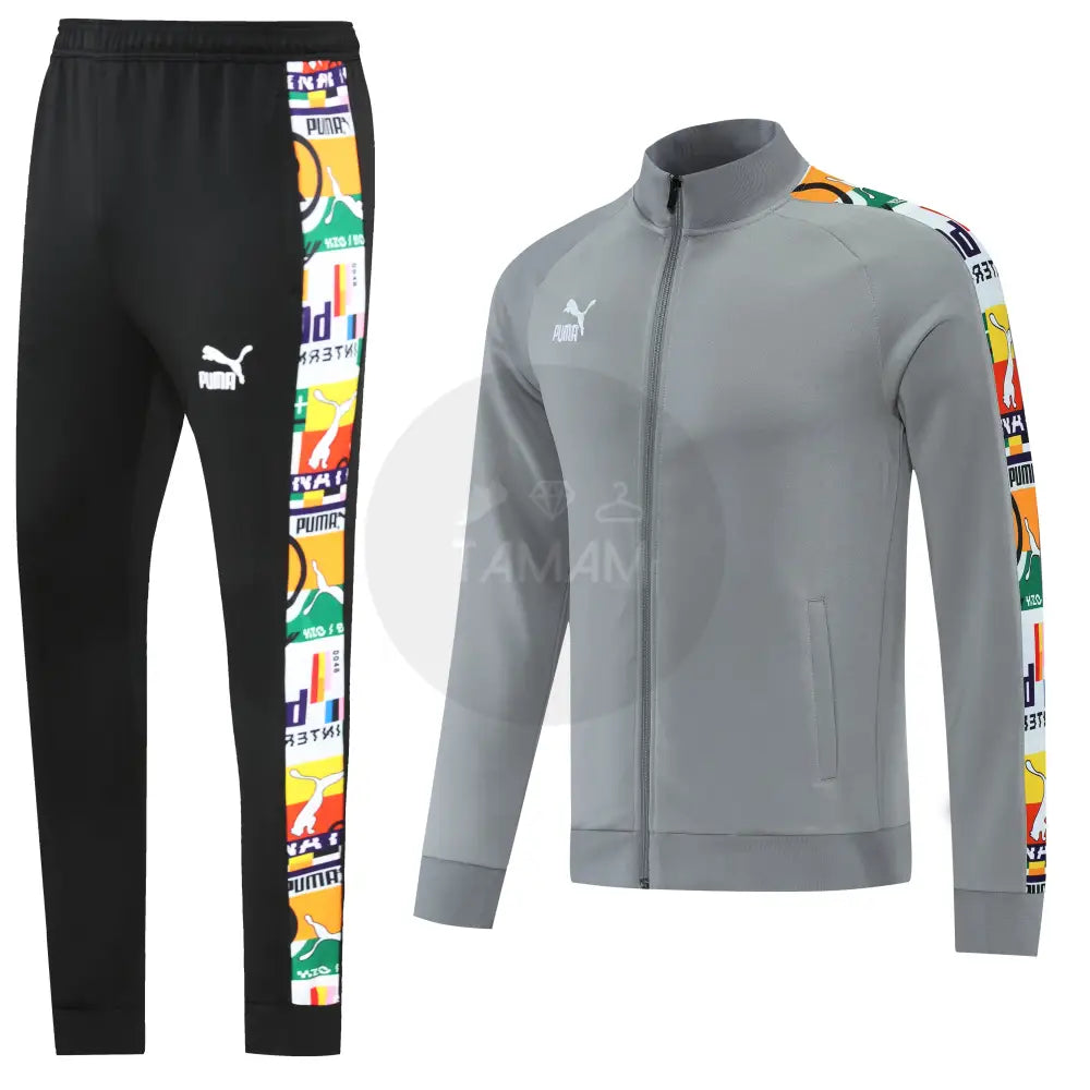 Puma t7 grey tracksuit hotsell