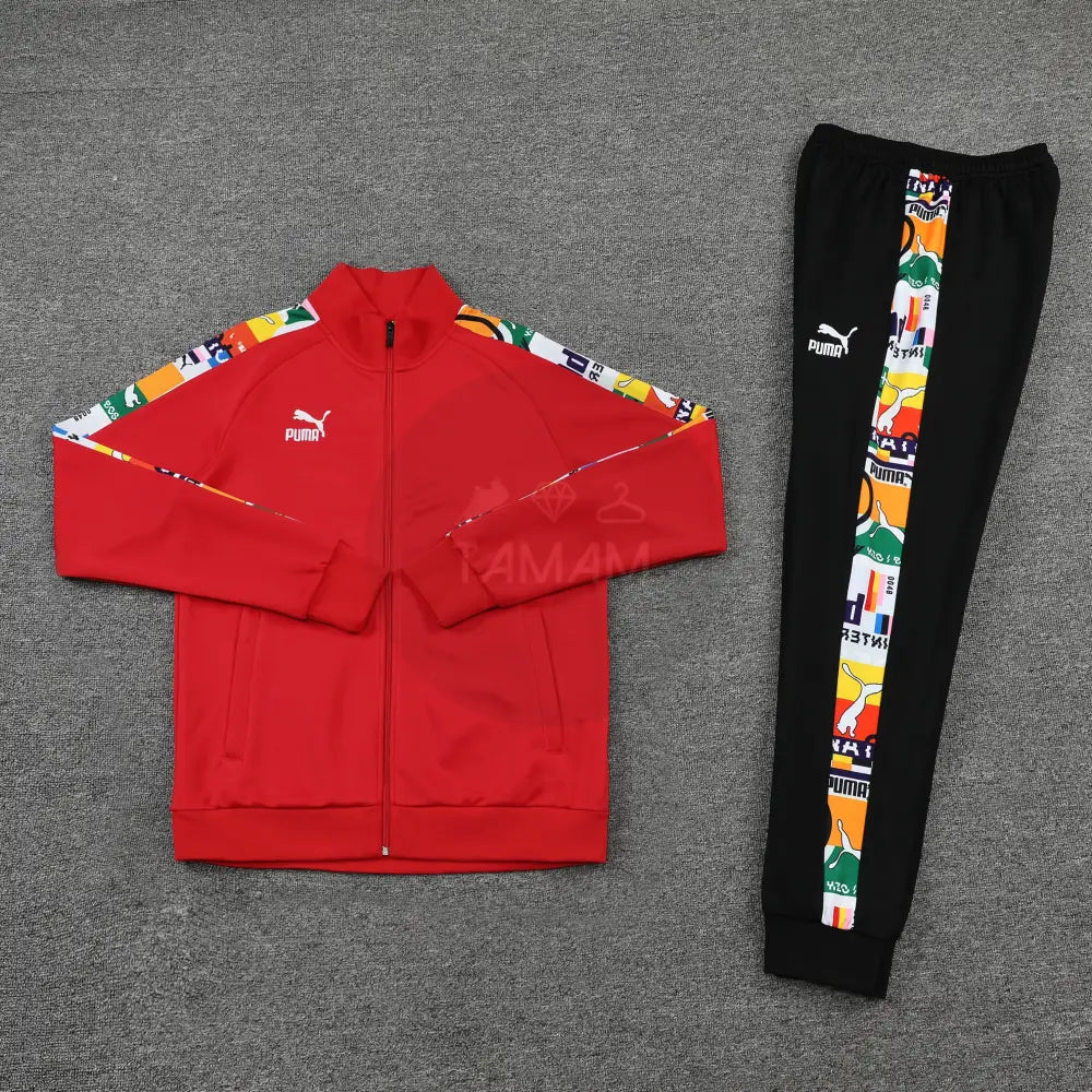 Puma T7 Tracksuit Red