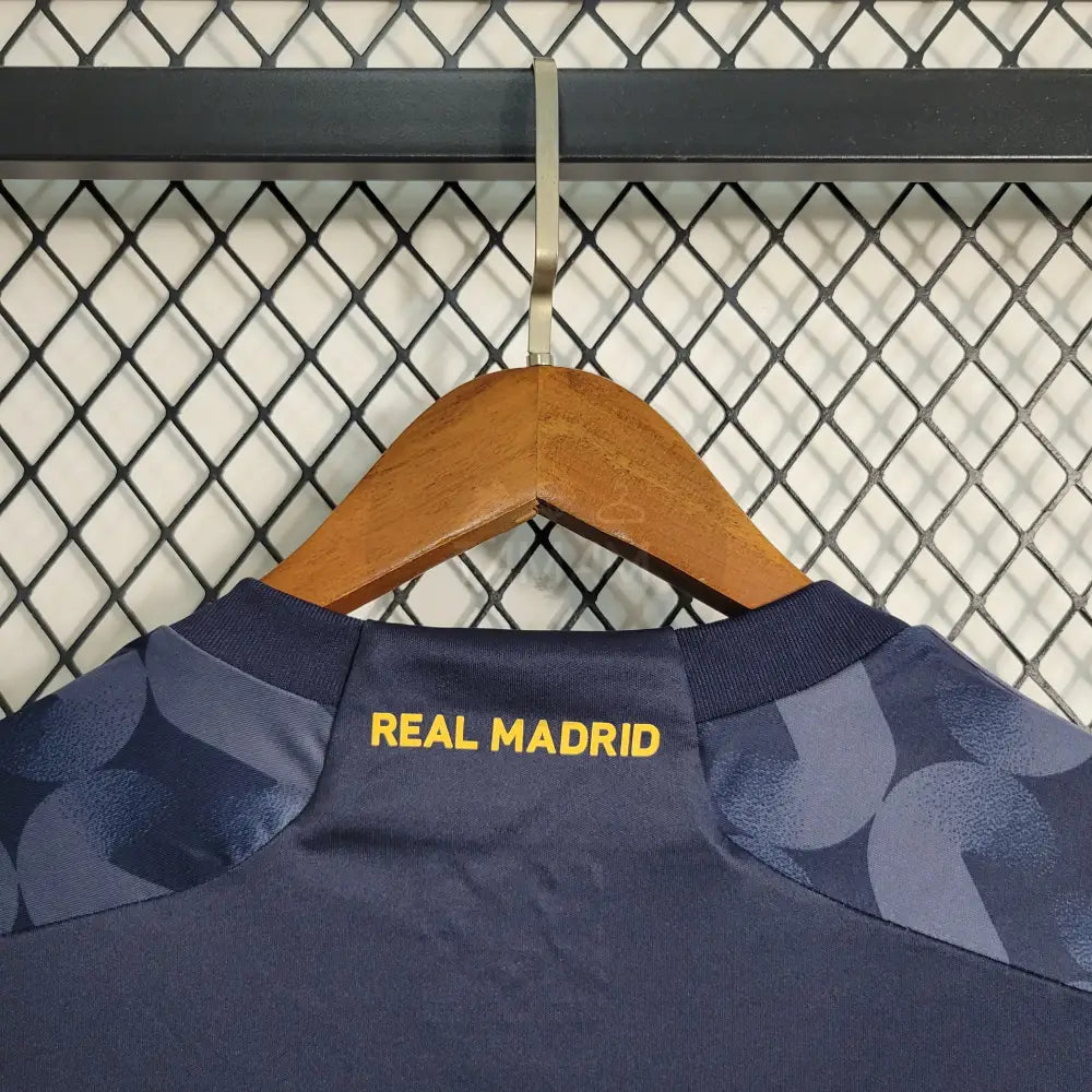 Real Madrid Away Kit 23/24 Long Sleeves Sleeves Football Jersey