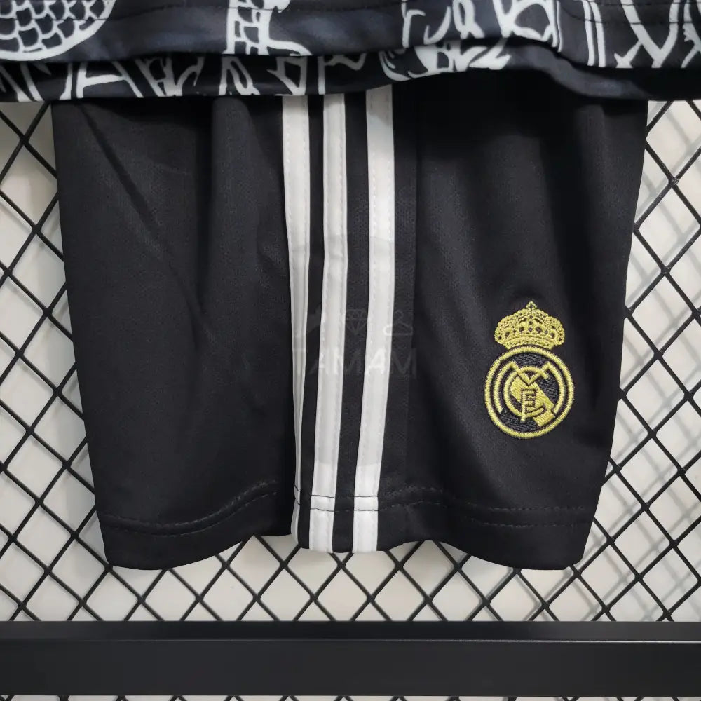 Real Madrid Kit Special Edition Dragon Black Kids 23/24 Football Jersey