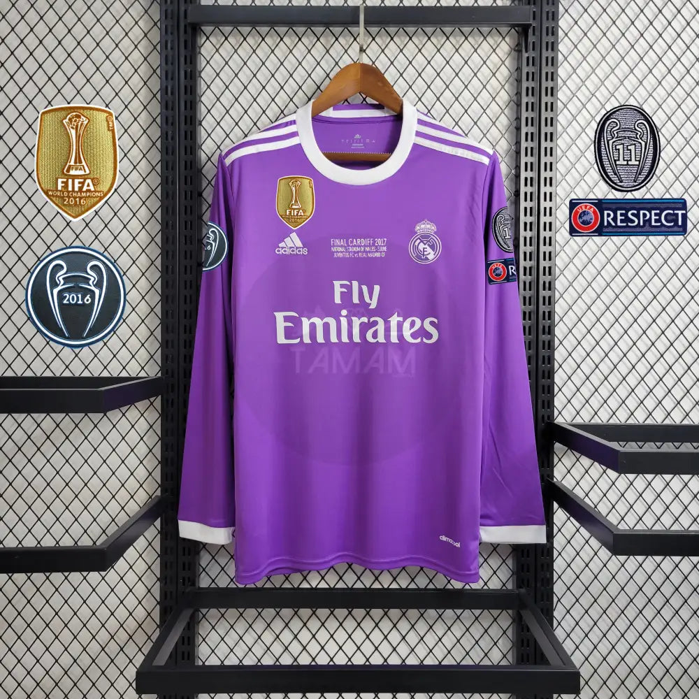 Real Madrid Retro 16/17 Kit Long Sleeves Sleeves Football Jersey