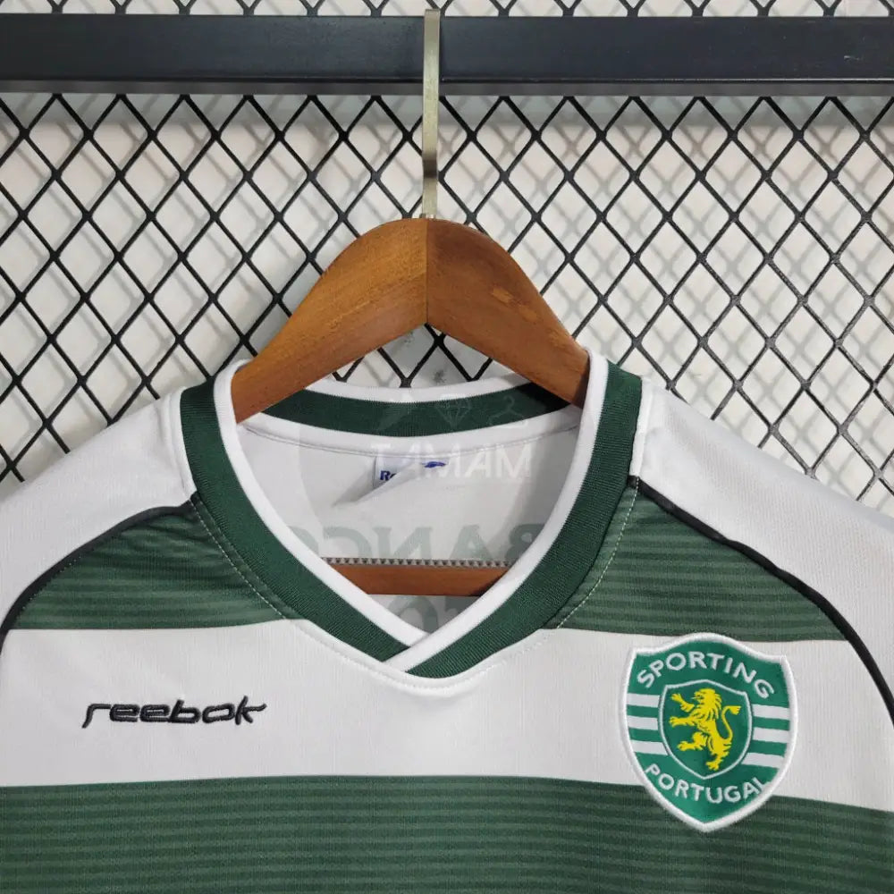 Sporting Lisbon Home Kit Retro Long Sleeves 01/03 Football Jersey