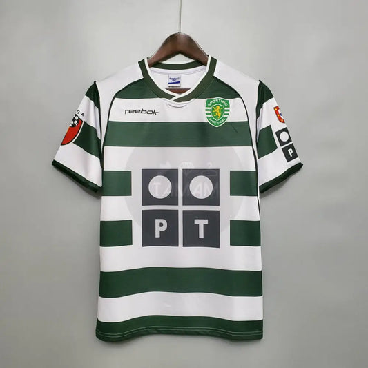 Sporting Lisbon Portugal Home Kit Retro 01/03 Football Jersey